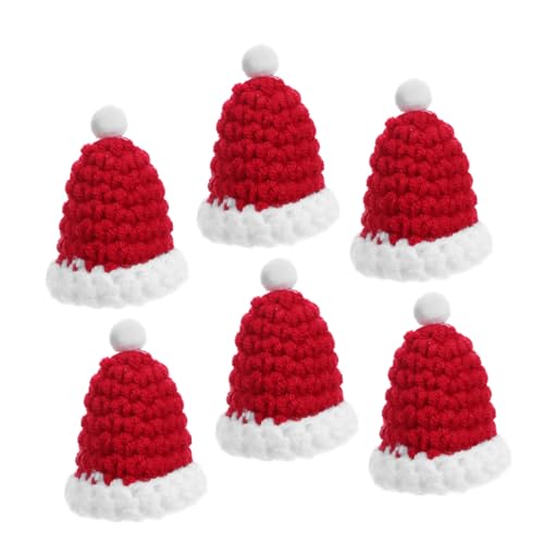 PRETYZOOM 6 Stück Mini Handgestrickte Weihnachtsmützen Rot mit Weißem Bommel Kleine Strickmützen für DIY Weihnachtsbaumdekoration Puppenhaaraccessoires und Festliche Bastelideen PRETYZOOM 6 Stück Mini Handgestrickte Weihnachtsmützen Rot mit Weißem Bommel Kleine Strickmützen für DIY Weihnachtsbaumdekoration Puppenhaaraccessoires und Festliche Bastelideen von PRETYZOOM
