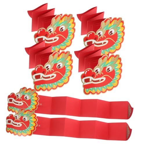 PRETYZOOM 6 Stück Rotes Paket Umschläge Drachen Mond- Neujahr Geldbeutel Rote Taschen Glück Geldbeutel Chinesischer Roter Umschlag Geldpaket Neujahrsgeschenk Papier PRETYZOOM 6 Stück Rotes Paket Umschläge Drachen Mond- Neujahr Geldbeutel Rote Taschen Glück Geldbeutel Chinesischer Roter Umschlag Geldpaket Neujahrsgeschenk Papier von PRETYZOOM