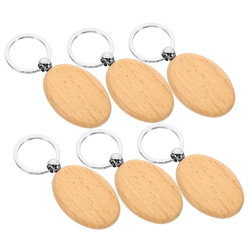 PRETYZOOM 6 Stück Teiliges Holz Schlüsselanhänger Blanko Personalisierbare Holz Schlüsselketten zum Bemalen und Gravieren für DIY Projekte und Kreative PRETYZOOM 6 Stück Teiliges Holz Schlüsselanhänger Blanko Personalisierbare Holz Schlüsselketten zum Bemalen und Gravieren für DIY Projekte und Kreative von PRETYZOOM