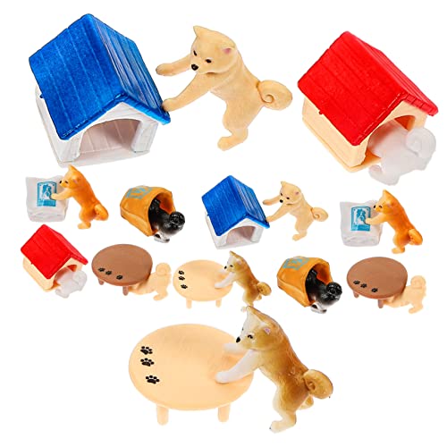 PRETYZOOM 6st Shiba Inu Puppenornament Puppenstubenhund Partygeschenke Für Hunde Mini-tierfigur Miniatur-hundestatue Spielset Mit Hundefiguren Lebensmittelbeutel PVC Puppenhund Büro von PRETYZOOM