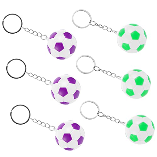 PRETYZOOM 6st Taschenanhänger Gefälligkeiten Für Fußballspiele Geburtstagsgeschenk Tasche Hängende Dekoration Metall Schlüssel von PRETYZOOM