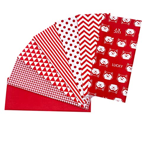 PRETYZOOM 7 Stück Baumwollstoff Meterware Weihnachten Rot Weiß Stoffpakete Patchwork Baumwolle Stoffetuch DIY Nähen Quilten Stoff Patchwork Quiltstoffe für Scrapbooking Handwerk 50x45 cm PRETYZOOM 7 Stück Baumwollstoff Meterware Weihnachten Rot Weiß Stoffpakete Patchwork Baumwolle Stoffetuch DIY Nähen Quilten Stoff Patchwork Quiltstoffe für Scrapbooking Handwerk 50x45 cm von PRETYZOOM