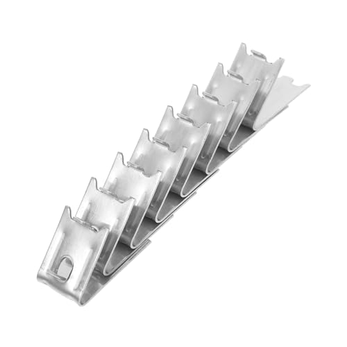 PRETYZOOM 8 Stück Haltehaken für Kühlregale kühlschrankzubehör Kühlschrank-Clip Kühlschrank-Stützklemme Regal quadratische Clips Regalhalter für den Gefrierschrank Clip-Klemme für Glasböden von PRETYZOOM