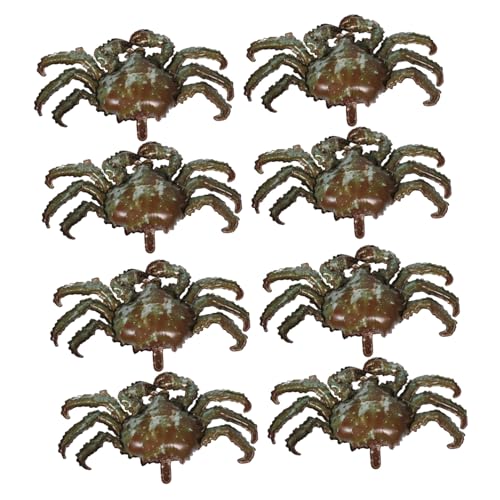 PRETYZOOM 8 Stück Teiliges Krabbenballon-set mit Realistischem Königskrabben-design Aluminiumfolie Aufstellbar für Krabben-themenparty Einfache Befüllung Vielseitige Meeres-tier-deko von PRETYZOOM
