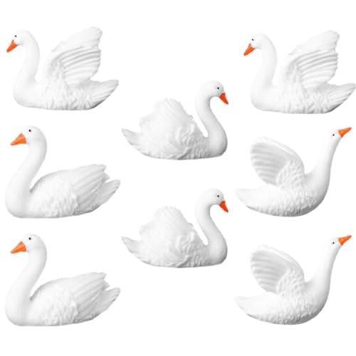 PRETYZOOM 8 Stücke Topper Blumentopf Mini Schwan Decor Kleinen Weißen Schwan Kuchen Topper Gans Weiß Harz PRETYZOOM 8 Stücke Topper Blumentopf Mini Schwan Decor Kleinen Weißen Schwan Kuchen Topper Gans Weiß Harz von PRETYZOOM