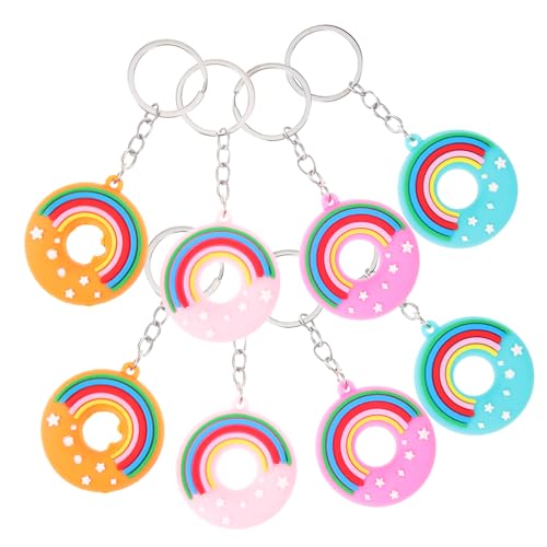 PRETYZOOM 8stücke Süße Donut Schlüsselanhänger Kawaii Für Taschen Und Rucksäcke Dekorative Hängedekoration Regenbogenfarben PRETYZOOM 8stücke Süße Donut Schlüsselanhänger Kawaii Für Taschen Und Rucksäcke Dekorative Hängedekoration Regenbogenfarben von PRETYZOOM
