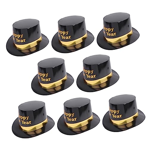 PRETYZOOM 8St neues jahr tophat schwarzer Zylinder Silvester-Zylinder Neujahrshüte Folie Partyhut Zylinder anziehen Papierkappe des neuen Jahres Partygeschenke für das neue Jahr Black PRETYZOOM 8St neues jahr tophat schwarzer Zylinder Silvester-Zylinder Neujahrshüte Folie Partyhut Zylinder anziehen Papierkappe des neuen Jahres Partygeschenke für das neue Jahr Black von PRETYZOOM