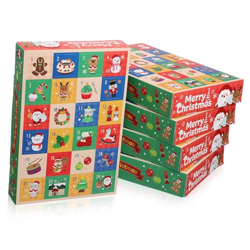 PRETYZOOM Advents-Countdown-Boxen für Weihnachtsfächer, DIY-Urlaubs-Boxen, befüllbare Kalender-Leckereien für festliche Dekoration, Spaß, Weihnachts-Countdown-Erlebnis, 5 Stück PRETYZOOM Advents-Countdown-Boxen für Weihnachtsfächer, DIY-Urlaubs-Boxen, befüllbare Kalender-Leckereien für festliche Dekoration, Spaß, Weihnachts-Countdown-Erlebnis, 5 Stück von PRETYZOOM