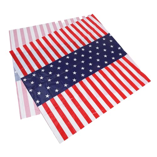 PRETYZOOM Amerikanische Flagge Tischdecke Unabhängigkeitstag Party Tischdecke Vielseitig Einsetzbar für Verschiedene Tischgrößen Wiederverwendbar und Pflegeleicht für Feierlichkeiten von PRETYZOOM