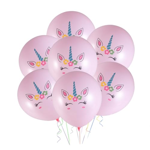 PRETYZOOM Bunte Einhorn Luftballons Aus Latex Für Geburtstagsfeiern Hochzeiten Und Besondere Anlässe Hellrosa von PRETYZOOM