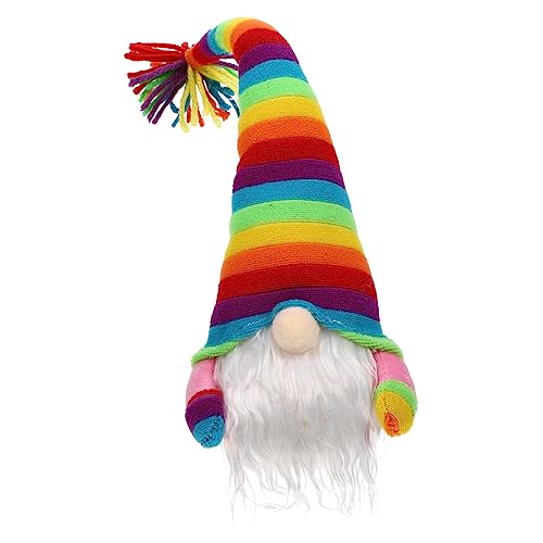 PRETYZOOM Bunte Lichtpuppe Gnom Plüschpuppe Weihnachtsschmuck deko Wohnkultur gesichtslose Puppe mit Licht leuchtende Gnomenpuppe Kleidung Baby Geschenk mit Lichtern Stoff von PRETYZOOM