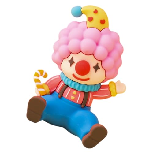 PRETYZOOM Clown-Dekoration Aus Kunststoff Miniatur-Clown-Ornamente Für Tischdekoration Schreibtischaufsatz Schreibtischdekoration Gruselige Puppen Für Miniaturgärten Und Kuchen von PRETYZOOM