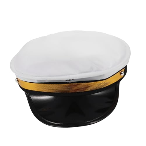 PRETYZOOM Cosplay Kapitänsmütze Weiß für Erwachsene Leichte Matrosen Mütze Bequemer Strapazierfähiger Partyhut für Karneval Bühnenauftritte und Kostümpartys Vielseitig Kombinierbar Unisex PRETYZOOM Cosplay Kapitänsmütze Weiß für Erwachsene Leichte Matrosen Mütze Bequemer Strapazierfähiger Partyhut für Karneval Bühnenauftritte und Kostümpartys Vielseitig Kombinierbar Unisex von PRETYZOOM