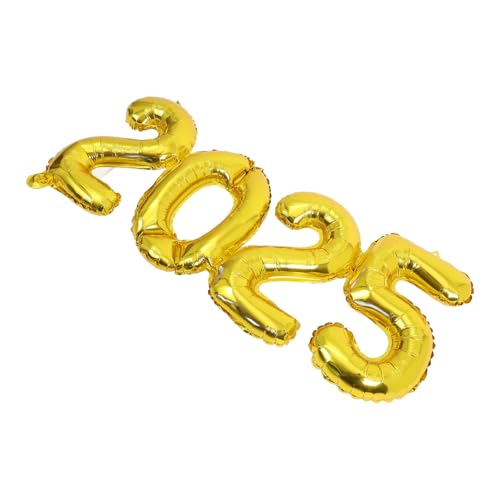 PRETYZOOM Deko Abitur Goldene 2025-luftballons Zahl 2025-folienballons Buchstaben-banner-ballon Für Silvester-partyzubehör Jubiläumsfeier Abschlussfeier Heimbüro-dekoration 93 Cm Abi-party von PRETYZOOM