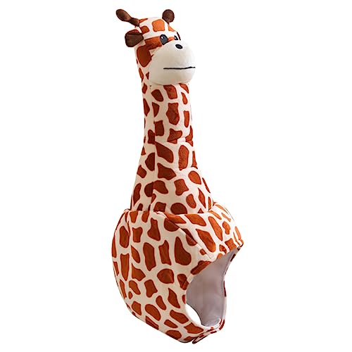 PRETYZOOM Giraffenhaube Giraffenmütze Giraffen-Haarschmuck Tiara Kappen Mütze in Giraffenform Kostüm Hut Abschlussball Stirnband Partybedarf Kleidung Kind Partyhut Plüsch von PRETYZOOM