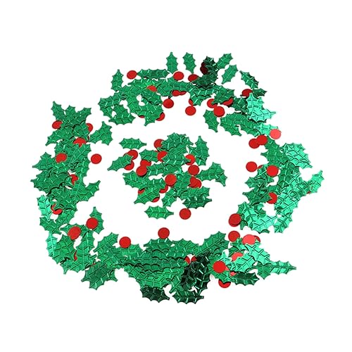 PRETYZOOM 60g Beerengrün Weihnachtsdekor Konfetti Fee Fee Pailletten Partybedarf PRETYZOOM 60g Beerengrün Weihnachtsdekor Konfetti Fee Fee Pailletten Partybedarf von PRETYZOOM
