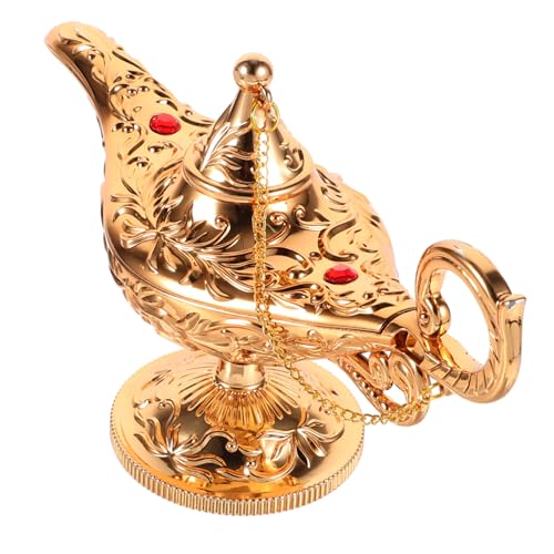 PRETYZOOM Goldener Lampen Schmuck Party Deko Tischmittelpunkt Kindergeburtstag Arabische Nacht Accessoire aus Langlebigem Material Rostfrei Verblassungsfrei Elegantes Retro Design von PRETYZOOM