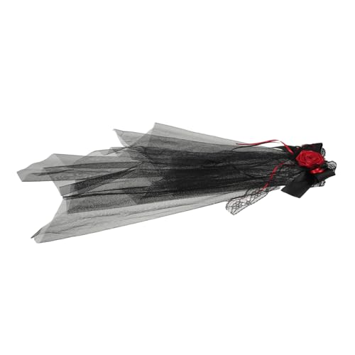 PRETYZOOM Gothic Halloween Haarschmuck mit Schwarzem Mesh-schleier und Realistischer Rosenblüte Dramatisches Spooky Headband für Damen Vielseitiges Accessoire für Kostümpartys und Cosplay PRETYZOOM Gothic Halloween Haarschmuck mit Schwarzem Mesh-schleier und Realistischer Rosenblüte Dramatisches Spooky Headband für Damen Vielseitiges Accessoire für Kostümpartys und Cosplay von PRETYZOOM