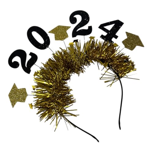 PRETYZOOM Graduation Headband mit Goldfarbenem Doktorhut Leichter und Bequemer Abschluss Haarreif Vielseitiges Party Accessoire für Abschlussfeier und Fotorequisit von PRETYZOOM
