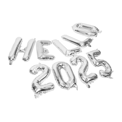 PRETYZOOM HELLO 2025 Folienballons Set Silberne Luftballons Zur Neujahrsfeier Party Dekorationen Für Silvester Und Festliche Anlässe 1 Set Partyartikel PRETYZOOM HELLO 2025 Folienballons Set Silberne Luftballons Zur Neujahrsfeier Party Dekorationen Für Silvester Und Festliche Anlässe 1 Set Partyartikel von PRETYZOOM