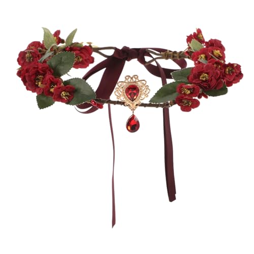 PRETYZOOM Stirnband Mit Blumen Damen Haarschmuck Für Fotoshooting Party Festival Hochzeit PRETYZOOM Stirnband Mit Blumen Damen Haarschmuck Für Fotoshooting Party Festival Hochzeit von PRETYZOOM