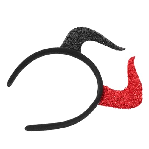 PRETYZOOM Halloween Teufelshörner Haarreif Rot-schwarz Auffälliger Spooky Kopfschmuck Leichtes Stirnband Komfortabel für Kostüm Party Cosplay Fasching Karneval Zubehör PRETYZOOM Halloween Teufelshörner Haarreif Rot-schwarz Auffälliger Spooky Kopfschmuck Leichtes Stirnband Komfortabel für Kostüm Party Cosplay Fasching Karneval Zubehör von PRETYZOOM