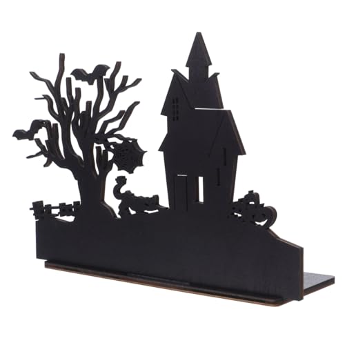 PRETYZOOM Halloween Tischdekorationsschild aus Holz mit Animierten Schlossprojektionen Spukhaus Tischmittelstück für Halloween Feiern Langlebige Innendekoration für Festliche Partys PRETYZOOM Halloween Tischdekorationsschild aus Holz mit Animierten Schlossprojektionen Spukhaus Tischmittelstück für Halloween Feiern Langlebige Innendekoration für Festliche Partys von PRETYZOOM