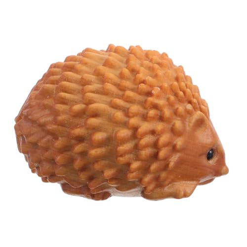 PRETYZOOM Holzdekor Igelfigur Handgefertigte Holztierschnitzerei Niedliche Figuren Für Heimdekoration Schreibtischdekoration Holzfigur Als Geschenkidee von PRETYZOOM