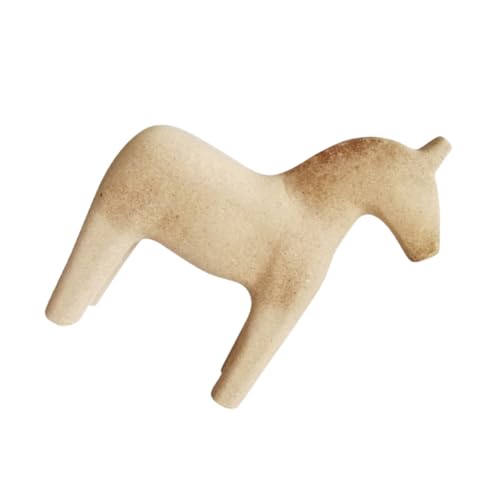 PRETYZOOM Holzpferd Ornament Aus Naturholz Für Junge Mädchen DIY Dekoration Leere Figuren Zum Selbergestalten Und Spielen von PRETYZOOM