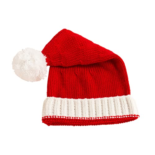 PRETYZOOM Hut Partybevorzugung für das neue Jahr Kinder-Outfits rote Partyhüte Weihnachtsmützen für Kinder weihnachtliche Wollmütze Wintermütze Junge Strickmütze Zubehör Mutter Garn von PRETYZOOM