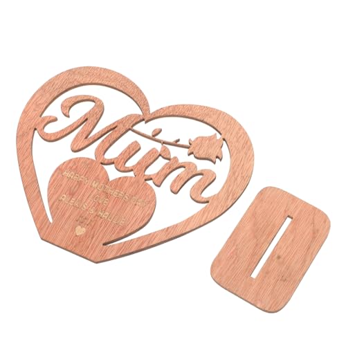 PRETYZOOM Inspirierendes Muttertags-dekorschild Muttertags-Holzschild Mama-Herz-Design PRETYZOOM Inspirierendes Muttertags-dekorschild Muttertags-Holzschild Mama-Herz-Design von PRETYZOOM