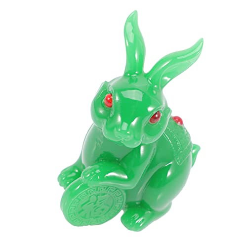 PRETYZOOM Jade-Kaninchen-Ornament Plüsch Osterhasenkostüm Gnom Hasen-Outfit Cartoon-Decke Tragen Sparschwein Kaninchenzubehör Figur Kaninchenlicht Tischdekoration Hase Harz Green PRETYZOOM Jade-Kaninchen-Ornament Plüsch Osterhasenkostüm Gnom Hasen-Outfit Cartoon-Decke Tragen Sparschwein Kaninchenzubehör Figur Kaninchenlicht Tischdekoration Hase Harz Green von PRETYZOOM