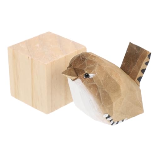 PRETYZOOM Kleine Holzvogel Figur Niedliches Vogelmodell Als Tischdekoration Für Zuhause Exquisites Holzornament Für Wohnräume Zufällige Farben von PRETYZOOM