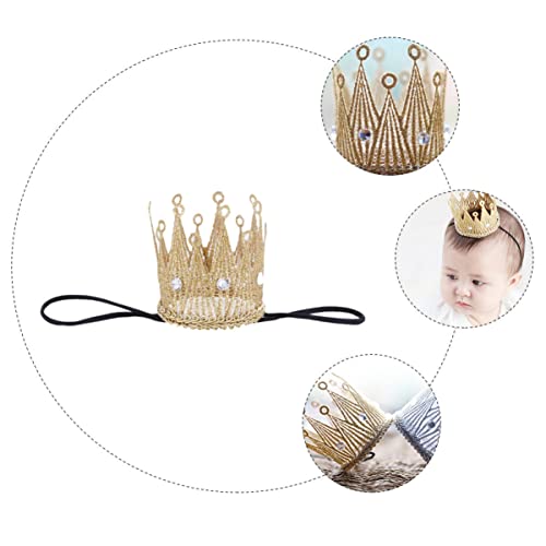 PRETYZOOM Krone Haarband mit Strasssteinen Elastisches Shower Tiara Stirnband Komfortabler Kopfschmuck für Geburtstag Party Fotoshooting Festliche Anlässe für Mädchen von PRETYZOOM