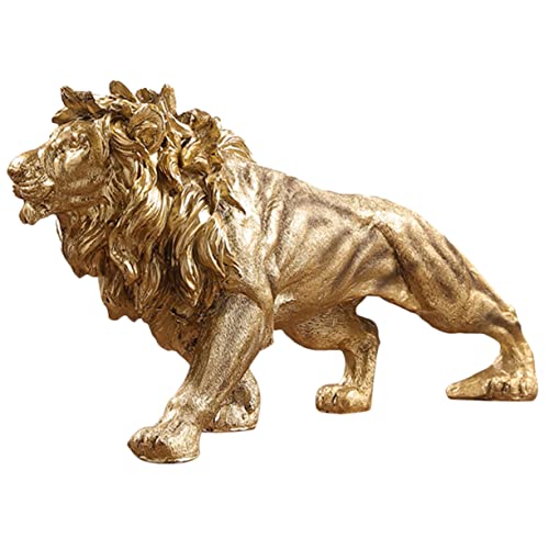 PRETYZOOM Lifelike Lion Figurine aus Resin Kreative Tischdekoration für Zuhause und Büro Einzigartige Löwenstatue als Stilvolles Wohnaccessoire Deko Ornament für Regal und Schreibtisch von PRETYZOOM