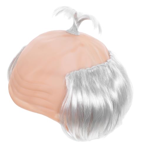 PRETYZOOM Lustige Realistische Glatze Perücke für Männer Atmungsaktive Wiederverwendbare Cosplay Perücke Bequemes Party und Halloween Kostümzubehör Einfach zu Tragen Stylen von PRETYZOOM