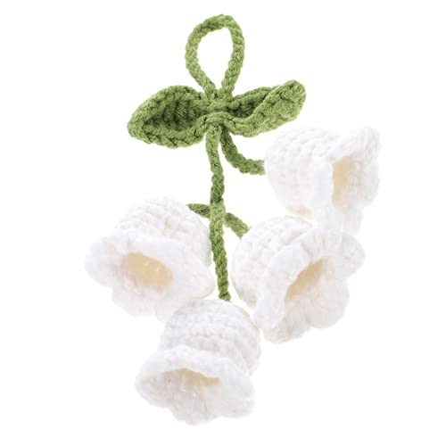 PRETYZOOM Schlüsselanhänger Blume Von Hand Gestrickt Lilie Charm Für Auto Und Alltagsaccessoires Gehäkelter Autoschmuck von PRETYZOOM