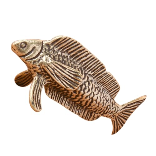 PRETYZOOM Messing Fisch Statue Vintage Stil Lebensechte Decor Indoor Desktop Figurine PRETYZOOM Messing Fisch Statue Vintage Stil Lebensechte Decor Indoor Desktop Figurine von PRETYZOOM