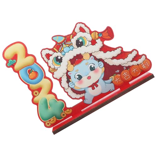 PRETYZOOM Chinesisches Neujahrsdekor 2024 Holzhandwerk Ornament Tischdekor PRETYZOOM Chinesisches Neujahrsdekor 2024 Holzhandwerk Ornament Tischdekor von PRETYZOOM