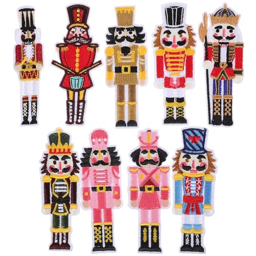 PRETYZOOM Nussknacker zum Aufbügeln, 9 Stück, bunte Soldaten-Figuren, zum Aufnähen, bestickt, Reparaturflicken für Handwerk, Kleidung, Rucksack, Hut, Kleidung, Dekoration, DIY, Weihnachten PRETYZOOM Nussknacker zum Aufbügeln, 9 Stück, bunte Soldaten-Figuren, zum Aufnähen, bestickt, Reparaturflicken für Handwerk, Kleidung, Rucksack, Hut, Kleidung, Dekoration, DIY, Weihnachten von PRETYZOOM