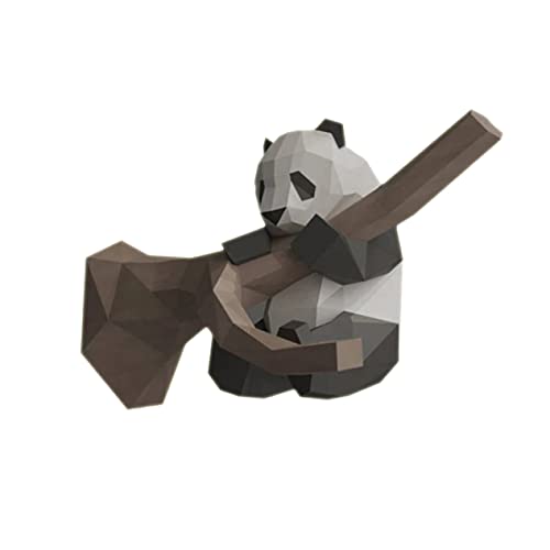 PRETYZOOM Pandabaum 3D-papiermodell Handgeformt Geometrisches Origami Festliche Dekoration Ornamente Spielzeug Schillerndes Papier-bastelset von PRETYZOOM