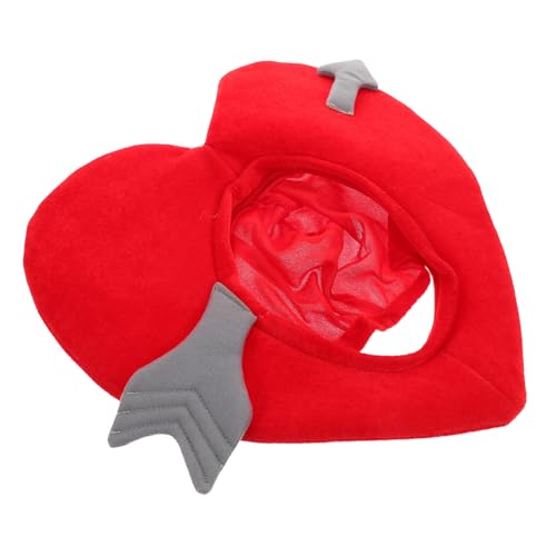 PRETYZOOM Kopfbedeckung Für Rollenspiele Zum Valentinstag Herz-kostümhut Weicher Thermohut Für Party-ankleidepartys Für Damen von PRETYZOOM