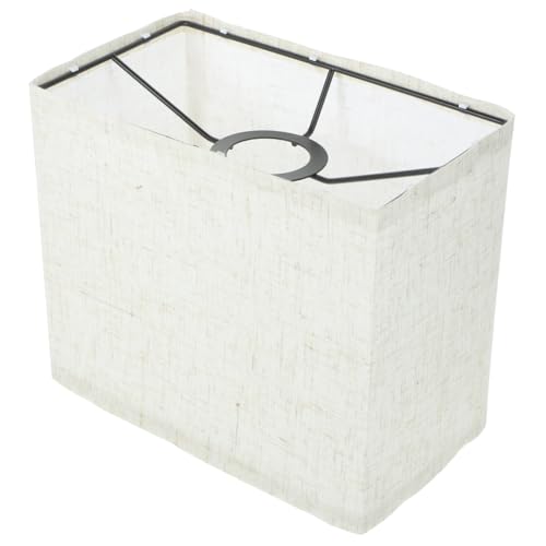 PRETYZOOM Rechteckige Lampenschirme Home Modern Lampenschirm Block aus Leinen Abdeckung E27 Lampenschirm Kleiner Lampenschirm Zeitgenössischer Lampenschirm Stoff Abnehmbare Abdeckung von PRETYZOOM