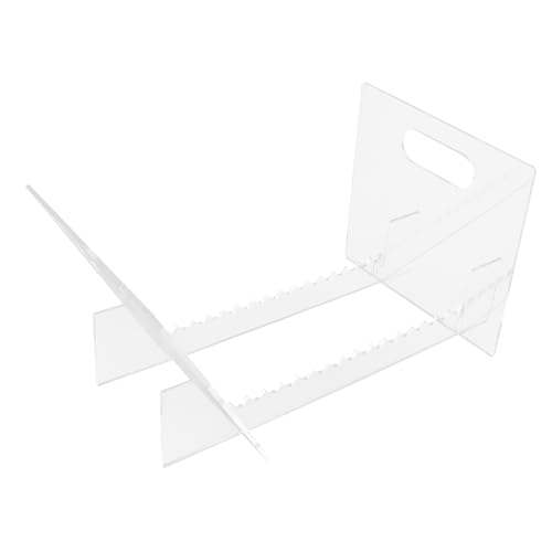 PRETYZOOM Schallplattenhalter klarer Acrylhalter Plattenständer Desktop-Display-Staffelei Buch Veranstalter Vinyl-Schallplatten-Präsentationsständer Vinyl -Rekordstand Transparent von PRETYZOOM