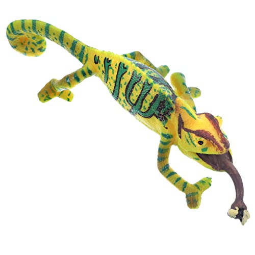 PRETYZOOM Simulation Chamäleon Eidechsenskulptur Kleine Tierfigur Glasdekor Kunsthandwerk Für Kinder Schreibtisch-dekor Kinderhandwerk Reptil Tierverzierung Gecko-Figur Chow-Chow Wild PVC von PRETYZOOM