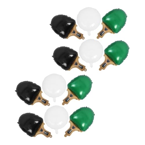 PRETYZOOM Teiliges Tischtennis Partyballons mit Grünen und Schwarzen Folien Schlägern und Weißen Ballons Einfache Aufblasdeko für Sport und Shower Feiern Lebendige Tischtennis Themen von PRETYZOOM