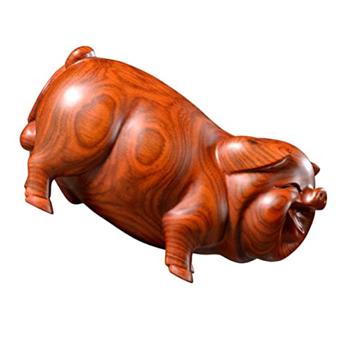 PRETYZOOM aus Holz bürodeko büro Dekoration Dekorative Holzschweinfigur Holzschwein Ornament Holzschnitzerei Frosch Aufkleber Kuh basteln Hase Schweinehandwerk hölzern von PRETYZOOM