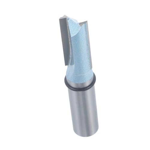 PRETYZOOM bündige Fräserbits doppelt Cutter Form Slot Flöte Fräser für Sperrholz gerade Doppelnut Holzbearbeitungsfräser Hochfester Fräser zweischneidig gerade Stahl Silver von PRETYZOOM