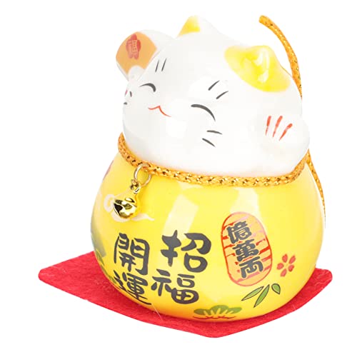 PRETYZOOM glückliche Katzenverzierung Katzenstreu Katzendekor Plüsch Katzensachen büro Dekoration Office Decoration Katzenfigur als Dekoration Glückskatze Figur Keramik Yellow PRETYZOOM glückliche Katzenverzierung Katzenstreu Katzendekor Plüsch Katzensachen büro Dekoration Office Decoration Katzenfigur als Dekoration Glückskatze Figur Keramik Yellow von PRETYZOOM