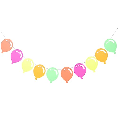 PRETYZOOM latte art ballon Geburtstagsparty-Hängedekoration Ballonbogendekoration Hochzeits-Requisiten Dekorationen für Hochzeitsballons hängendes Banner Neon-Luftschlangen scheinen von PRETYZOOM